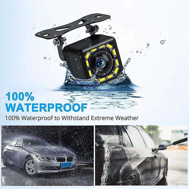 Car Backup Camera, Rear View Camera Ultra HD 12 LED Night Vision,Waterproof Reverse Camera 140 Wide