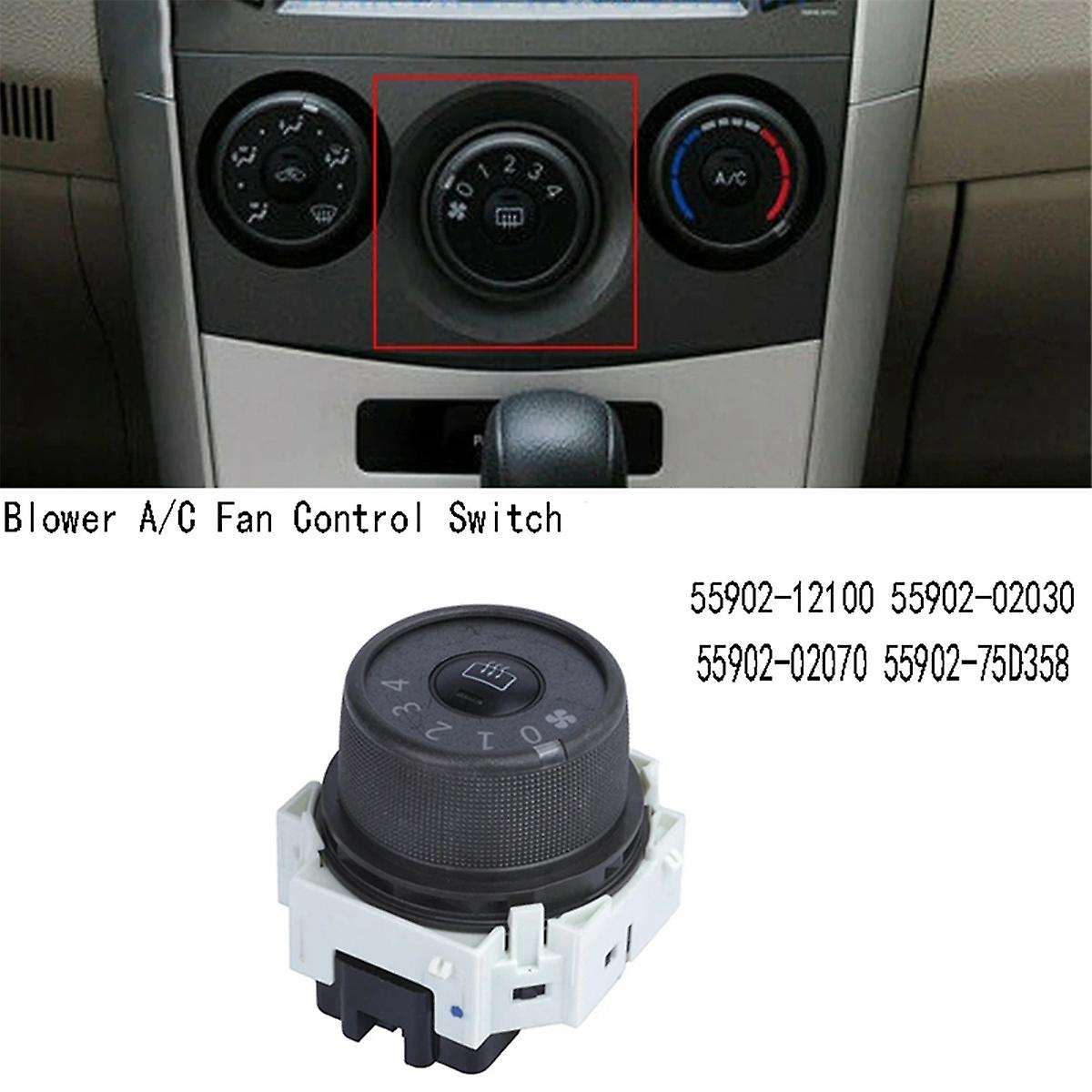 Car Blower A/C Fan Control Switch for Matrix 55902-12100 55902-02030 55902-02070 55902-75D358