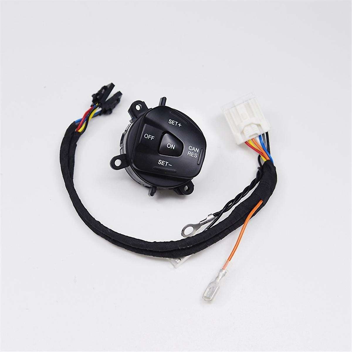Car Blue LED Steering Wheel Right Cruise Control Switch Button with Wiring for Fiesta MK7 Escort Eco
