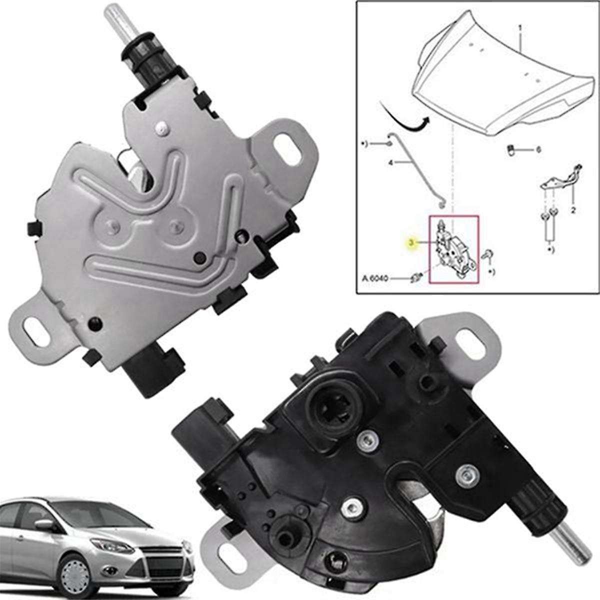 Car Bonnet Hood Release Lock Repair Kit Latch with 2 Keys 4M5AA16B970 for Focus MK2 2004-2012 135523