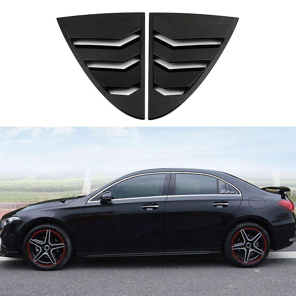 Car Bright Black Rear Window Louver Shutter Cover Trim for a Class W177 2019-2021 Window Louver Side