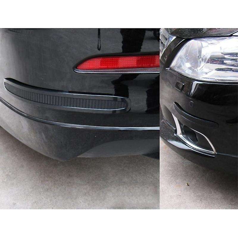 Car Bumper Protector Rubber Strips, Carbon Fibre Front and Rear Side Bumper Cover for SUV MPV Picku