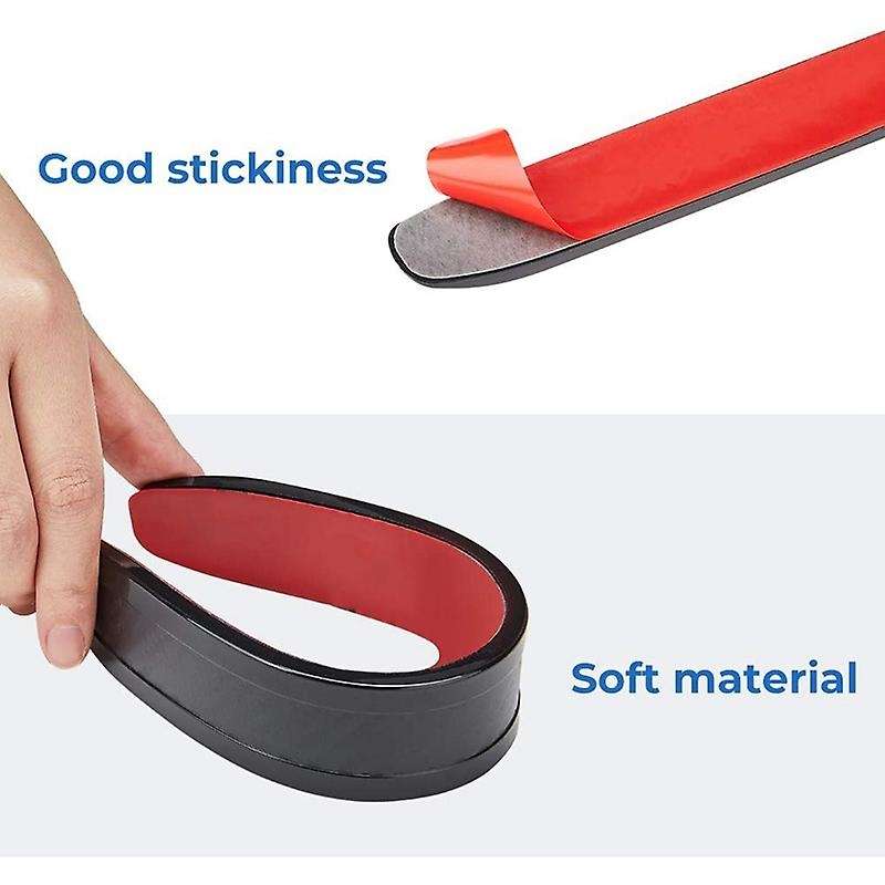 Car Bumper Protector Rubber Strips, Carbon Fibre Front and Rear Side Bumper Cover for SUV MPV Picku