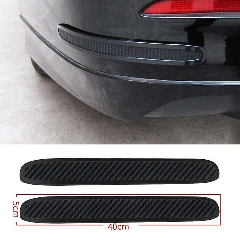 Car Bumper Protector Rubber Strips, Carbon Fibre Front and Rear Side Bumper Cover for SUV MPV Picku
