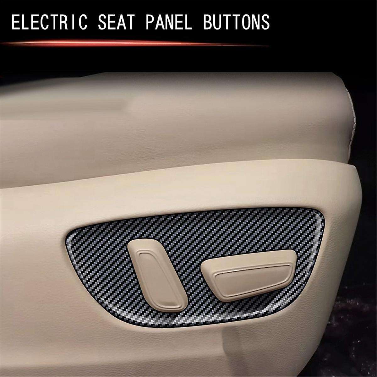 Car Carbon Fiber Electric Seat Button Panel Frame Interior Trim Accessories for Alphard/Vellfire 40