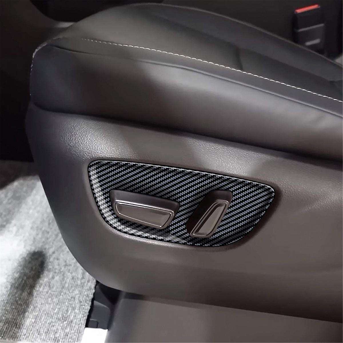 Car Carbon Fiber Electric Seat Button Panel Frame Interior Trim Accessories for Alphard/Vellfire 40
