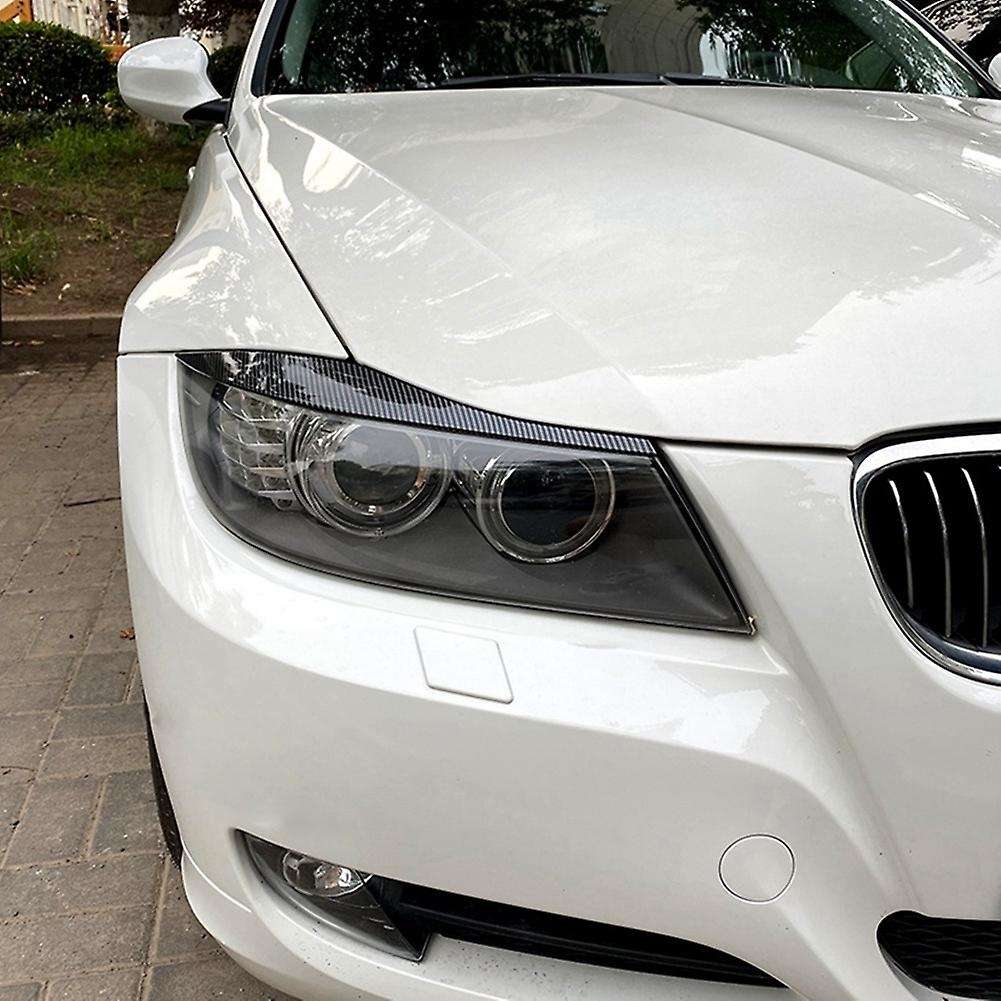 Car Carbon Fiber Headlights Eyebrows Eyelids Cover for Bmw 3 Series