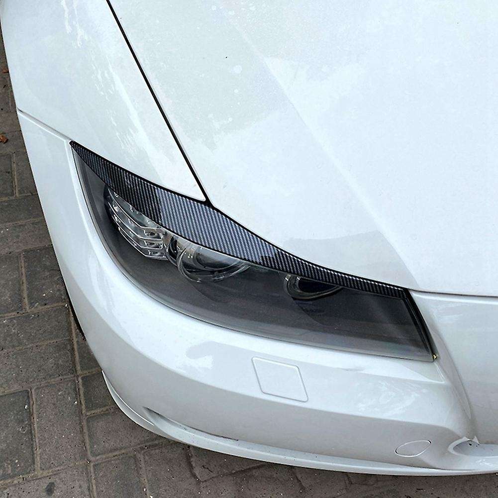 Car Carbon Fiber Headlights Eyebrows Eyelids Cover for Bmw 3 Series