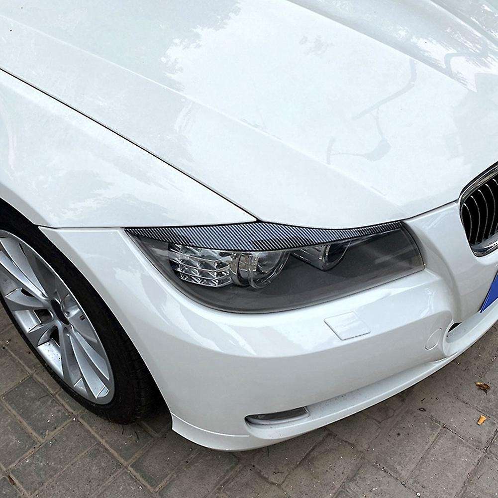 Car Carbon Fiber Headlights Eyebrows Eyelids Cover for Bmw 3 Series