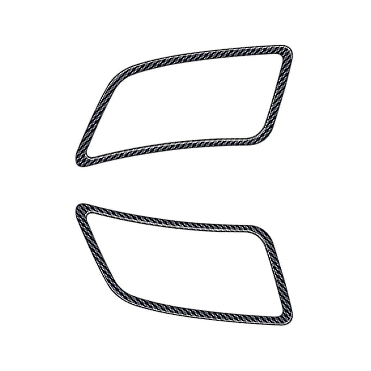 Car Carbon Fiber Pattern Front Dashboard Air Condition Vent Outlet Cover Trim for Alphard 40 Series