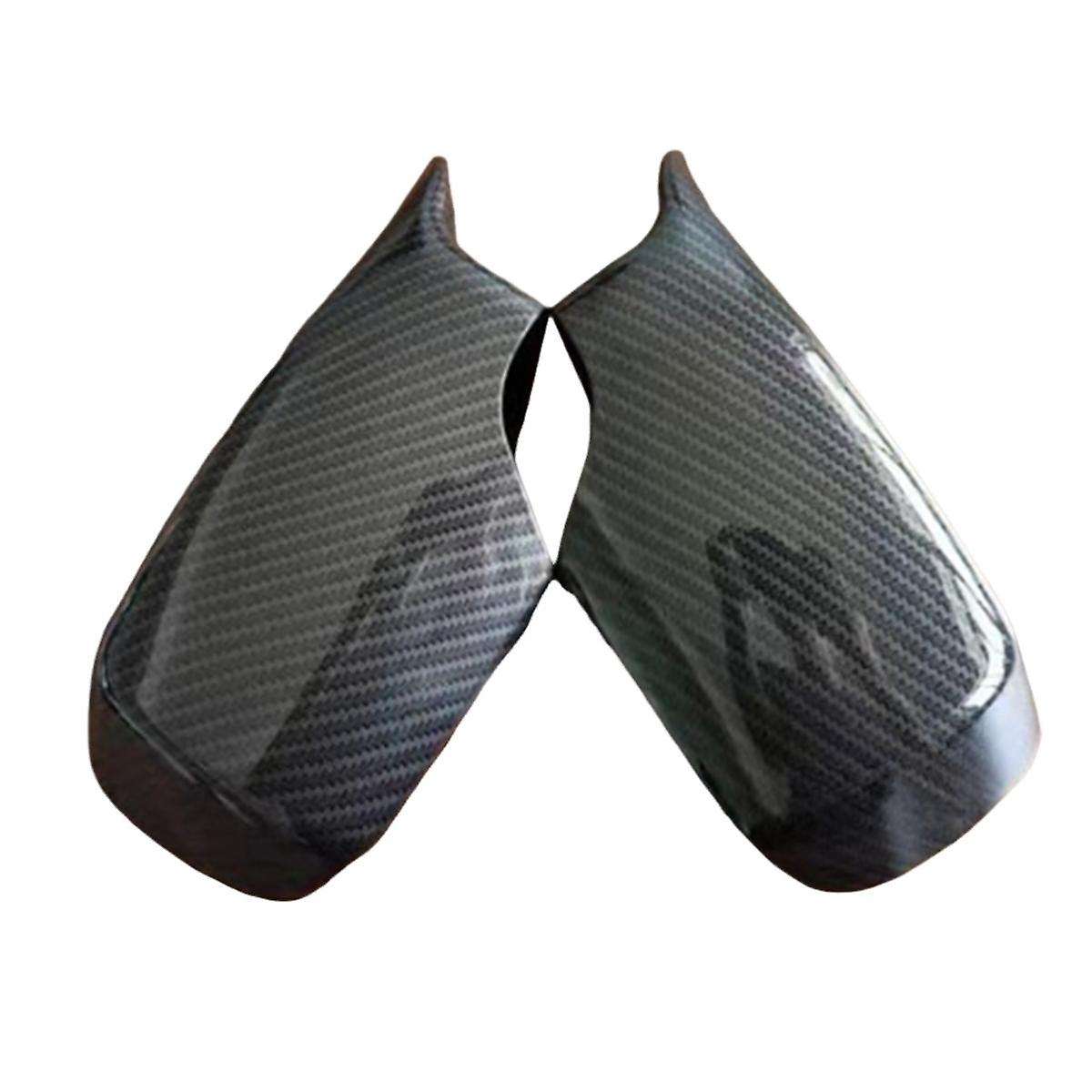 Car Carbon Fiber Pattern Ox Horn Rearview Side Mirror Cover for 3 Series E46 1998-2005 5 Series E39
