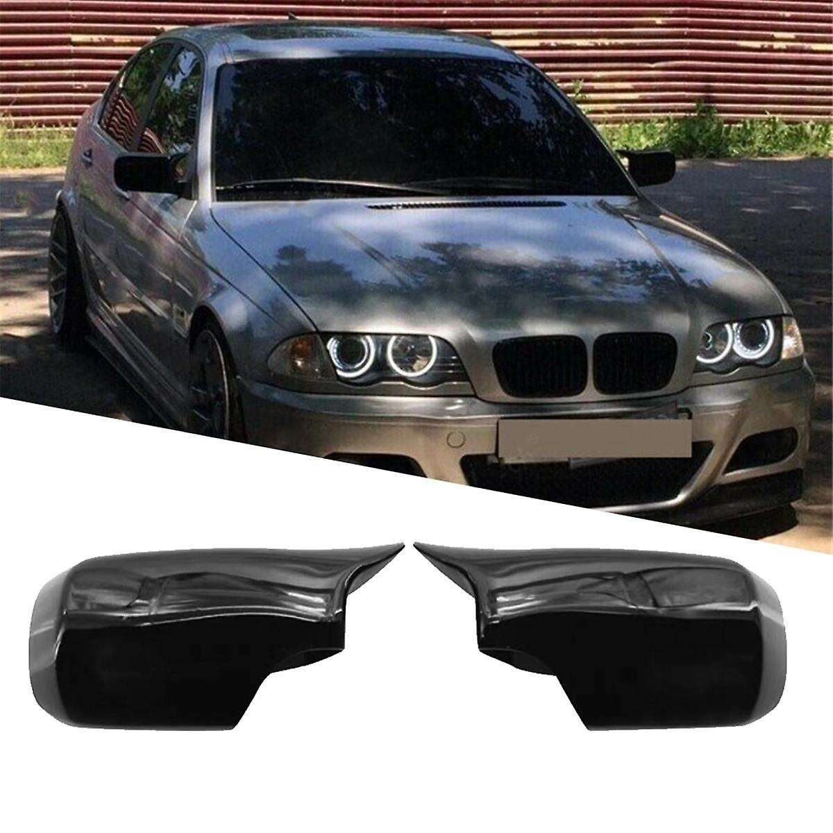 Car Carbon Fiber Pattern Ox Horn Rearview Side Mirror Cover for 3 Series E46 1998-2005 5 Series E39