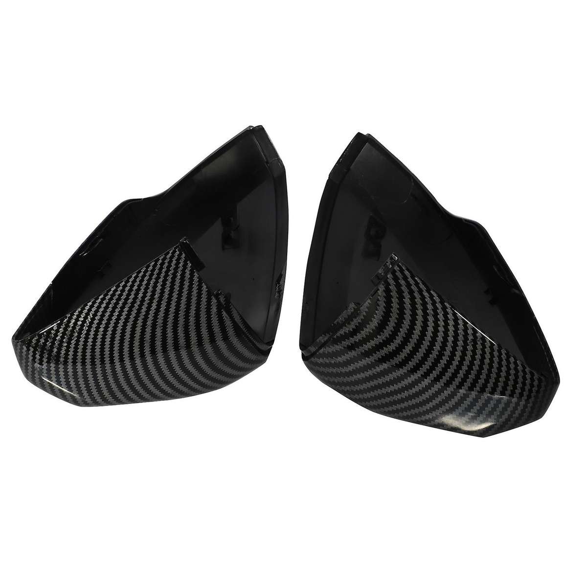 Car Carbon Fiber Pattern Rear View Mirror Cover Wing Rear View Mirror for - 2018 2019