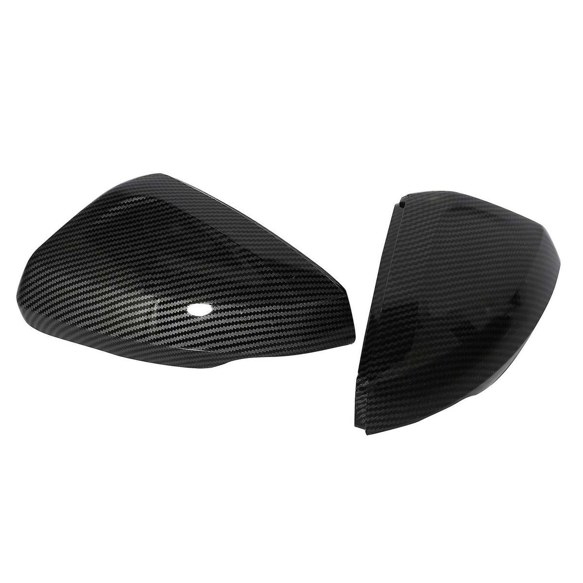 Car Carbon Fiber Pattern Rear View Mirror Cover Wing Rear View Mirror for - 2018 2019