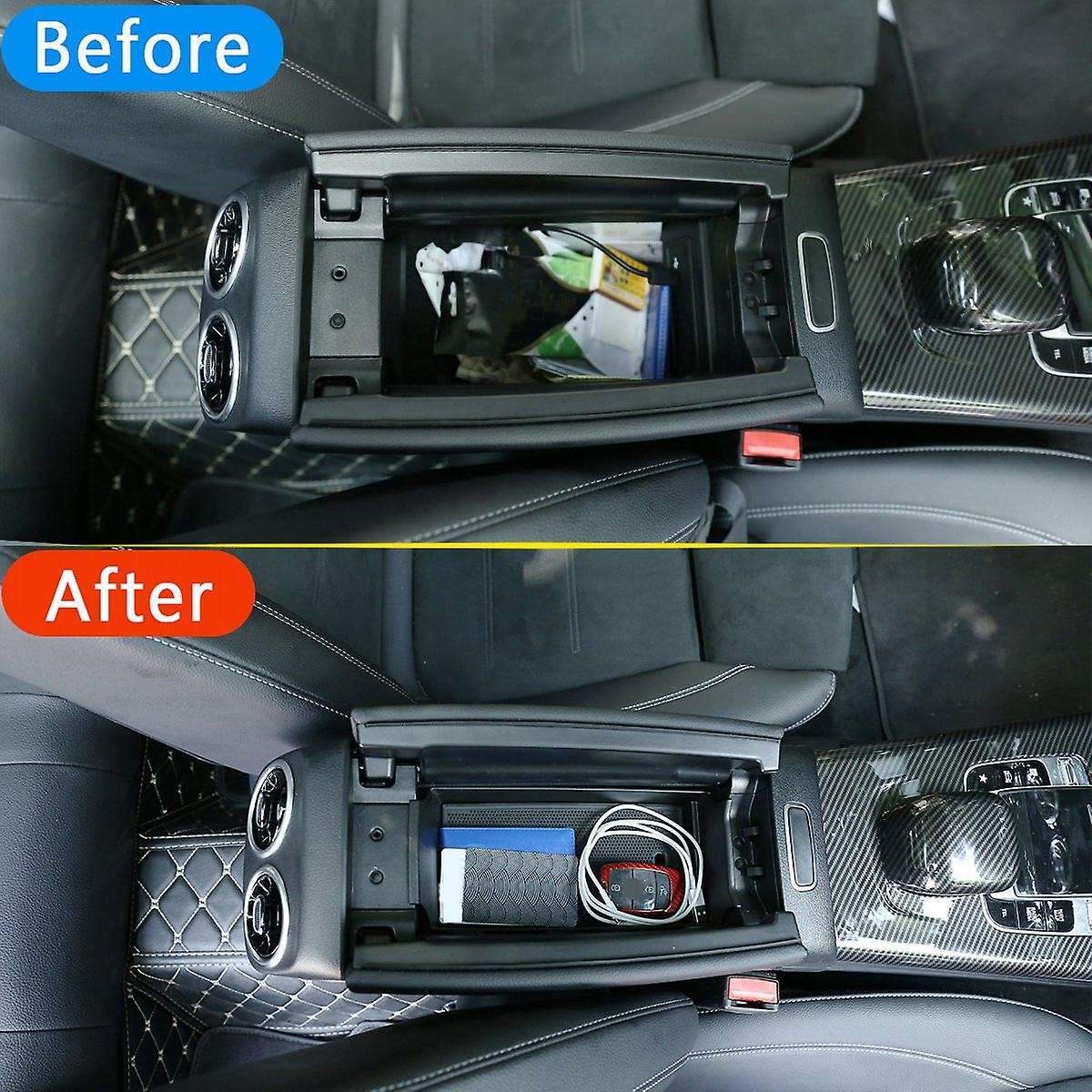 Car Center Console Box Tray Divider Organizer Box Container Holder for Gla Class H247 2020-2021