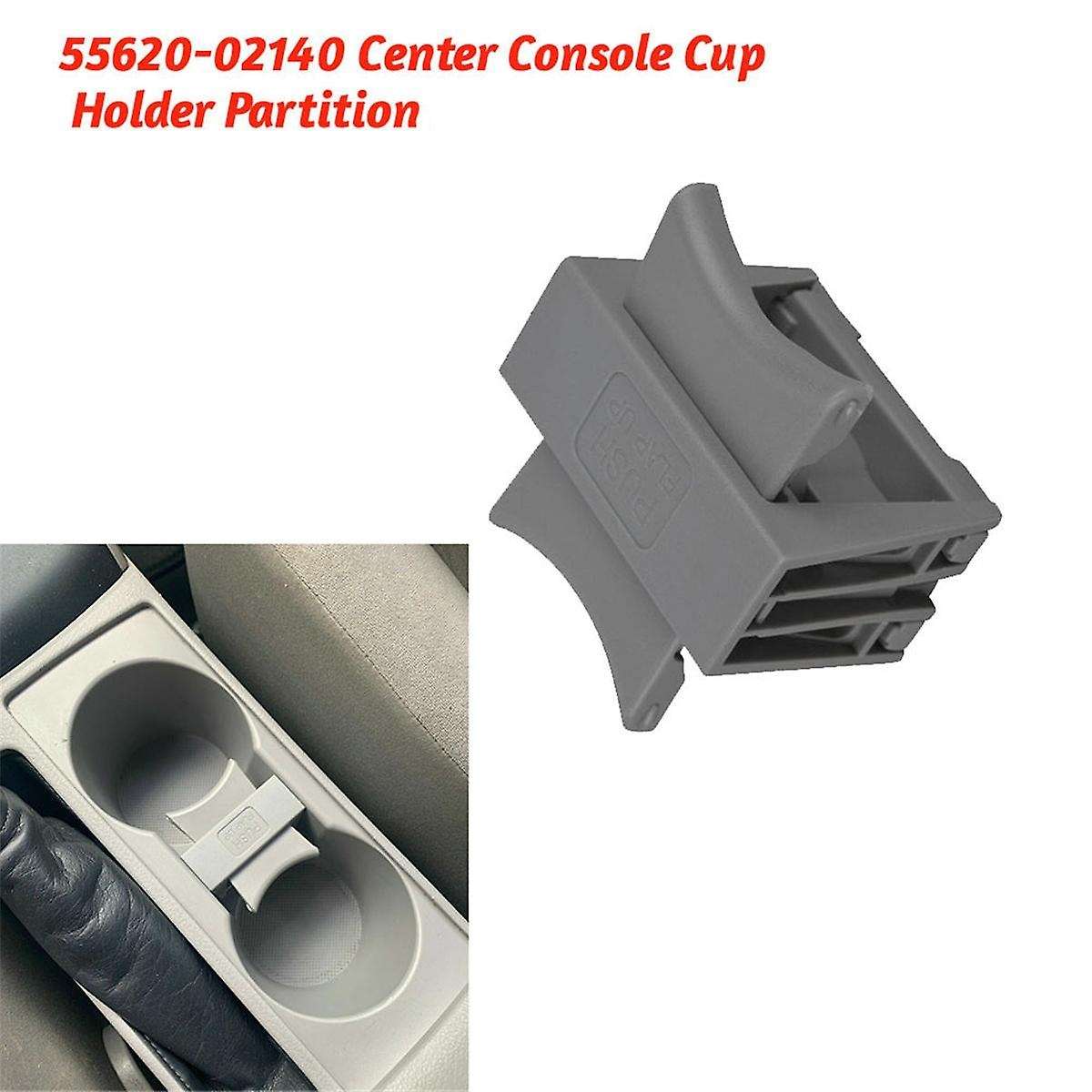 Car Center Console Cup Holder Partition 55620-02140 for 2009-2013 Folding Removable Cup Holder Gray