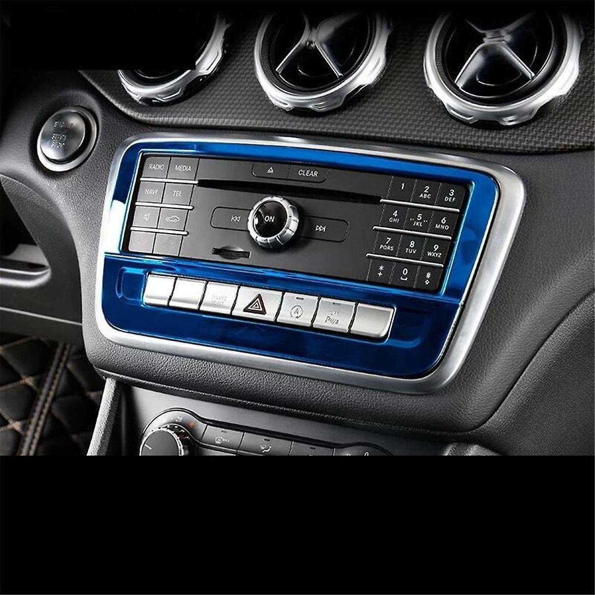 Car Center Control CD Panel Trim Sticker for GLA CLA -Class CLA200 13-19 7 Button Adjust Decor Frame