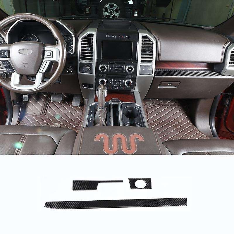 Car Central Console Dashboard Strip Trim Cover for 2015 2016 2017 2018 2019 2020 Carbon Fiber