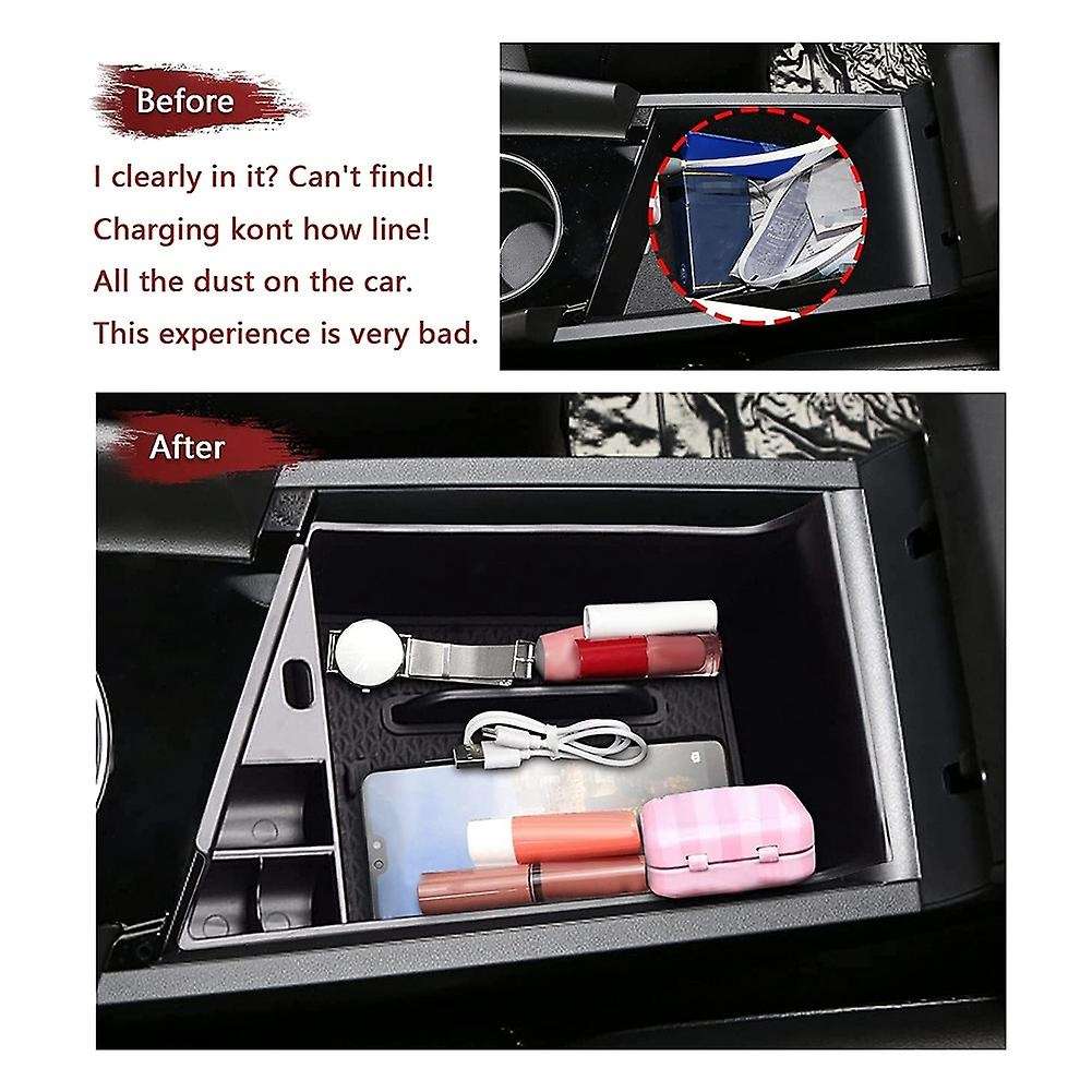 Car Central Console Organizer Armrest Storage Box Pallet Tray Glove Box Sunglasses Holder for 2021 L