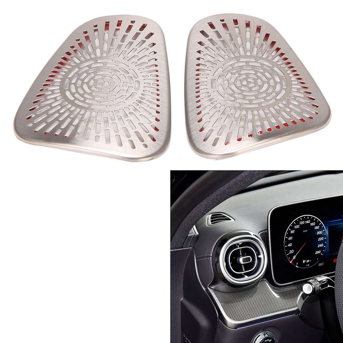 Car Dashboard Horn Cover Center Console Speaker Cover Trim Accessories for C-Class W206 C260 2022 Si
