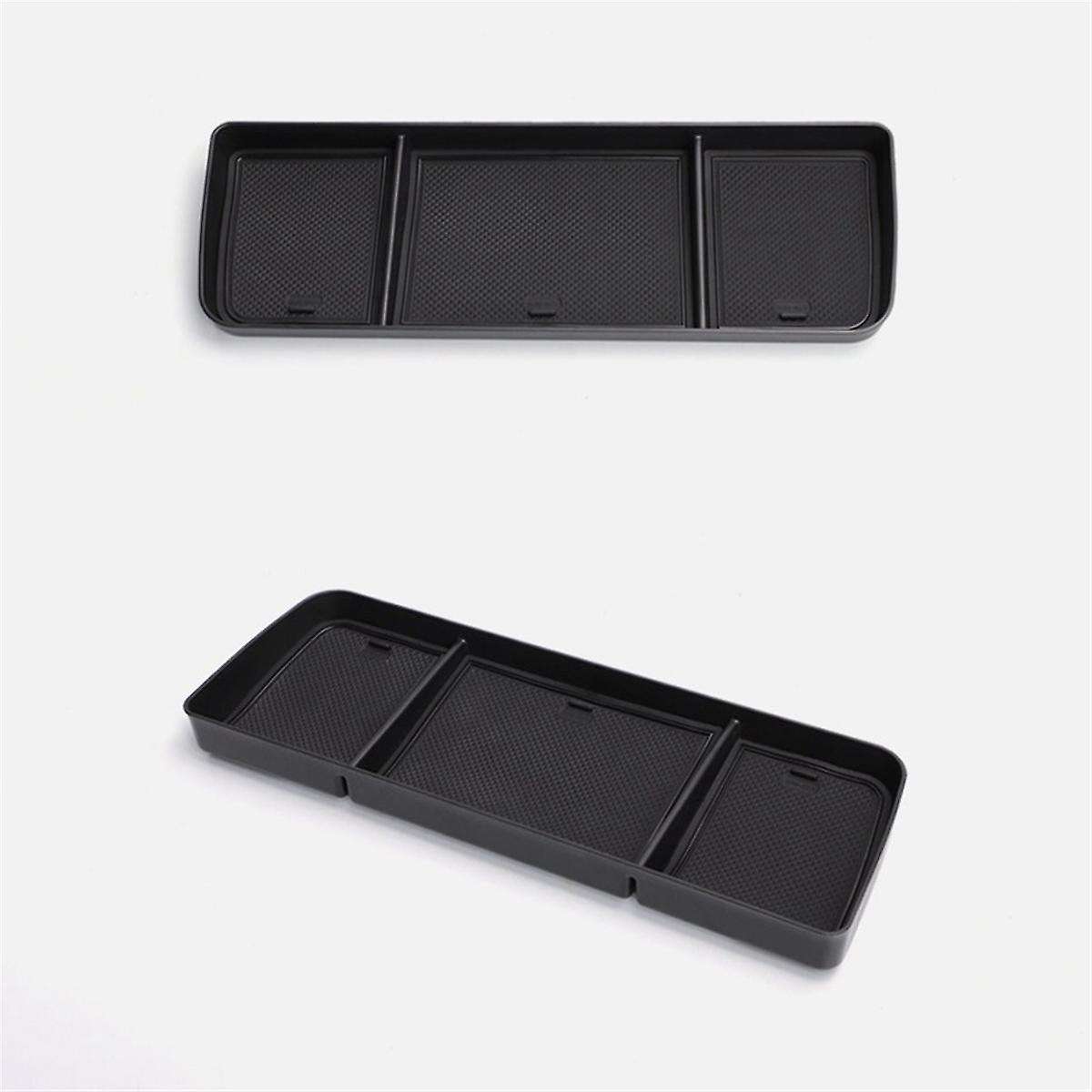 Car Dashboard Tray Center Console Hidden Storage Box Behind Screen Accessories Organizer Tidying for