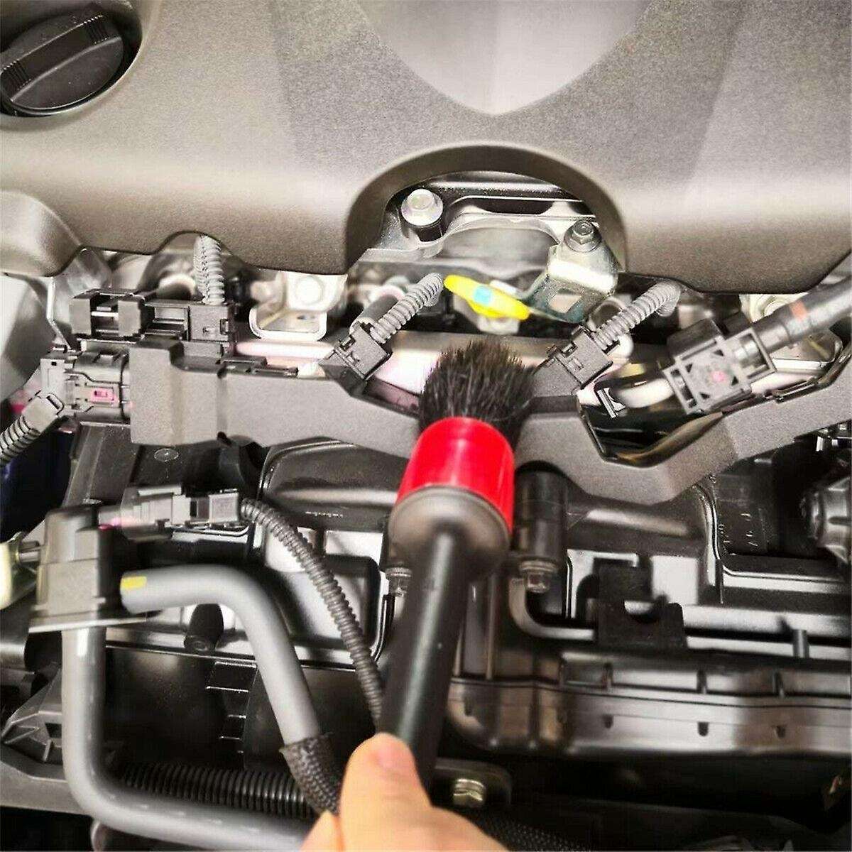 Car Detailing Brushes - Detail Brush 6 Different Sizes Piece Set for Cleaning Automotive Wheels, Rim