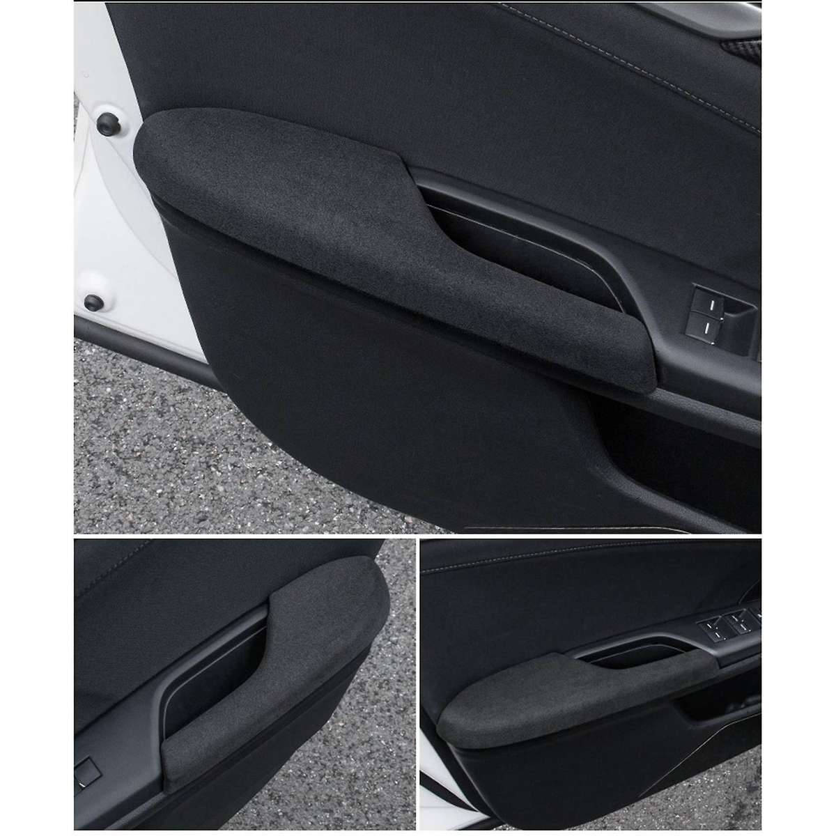 Car Door Armrest Panel Door Armrest Sticker Interior Decoration Cover Trim for 10Th 2016-2020 A