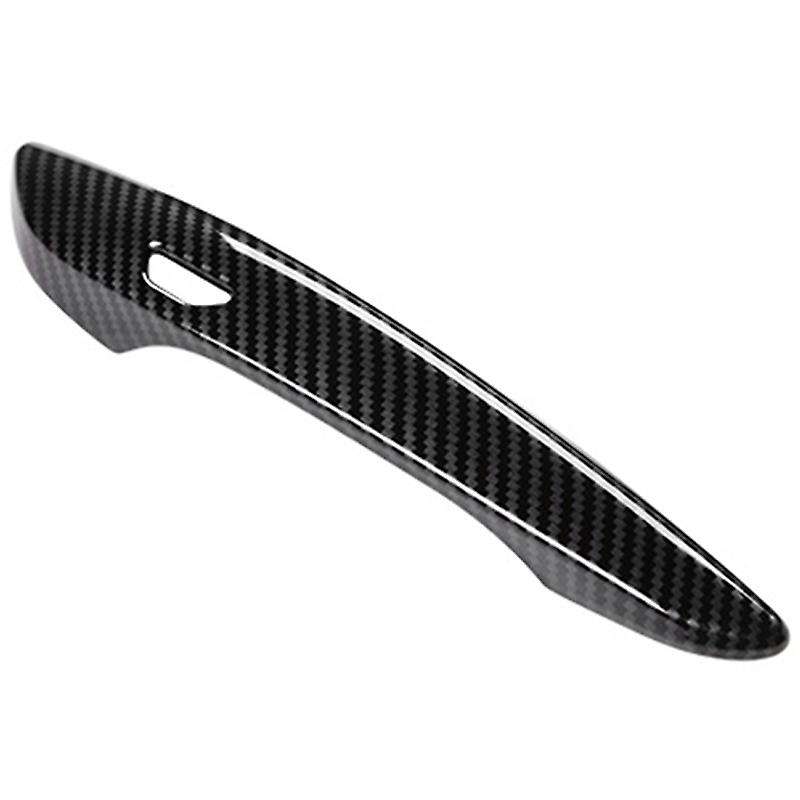 Car Door Handle Trim Cover Carbon Fiber Outside Handle Cover for Axela 2020