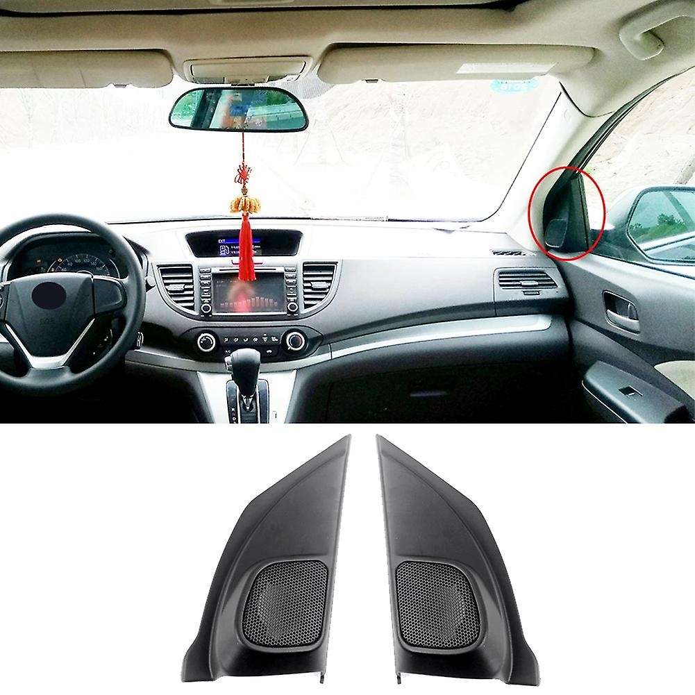 Car Door Panel Audio Horn Cover Tweeter Triple-cornered Speaker Loudspeaker Cover Trim for -V 2012-2