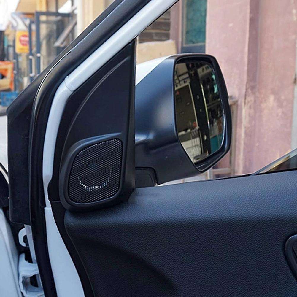 Car Door Panel Audio Horn Cover Tweeter Triple-cornered Speaker Loudspeaker Cover Trim for -V 2012-2