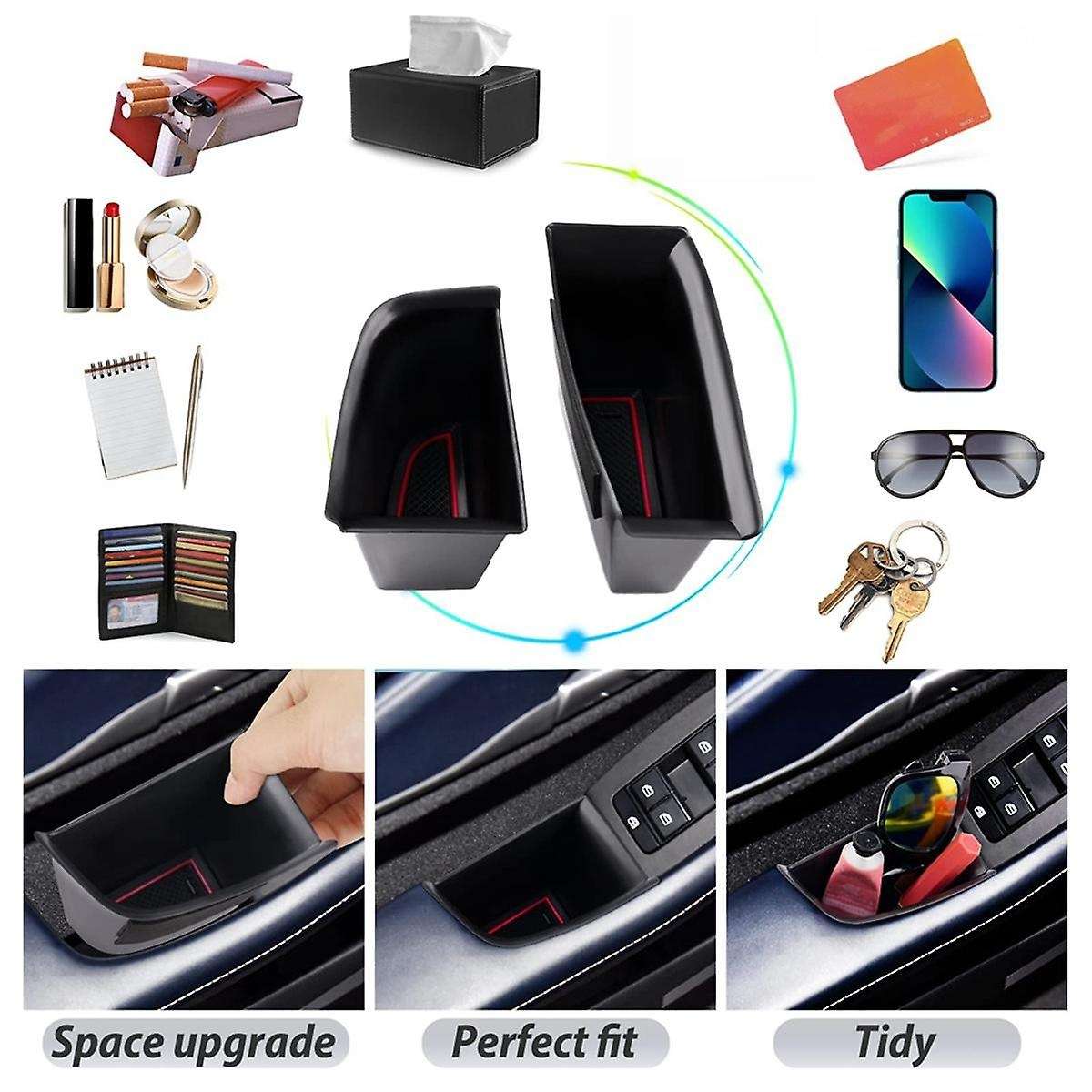 Car Door Side Storage Box for -30 2020-2024 LHD Door Handle Organizer Accessories,Front Door