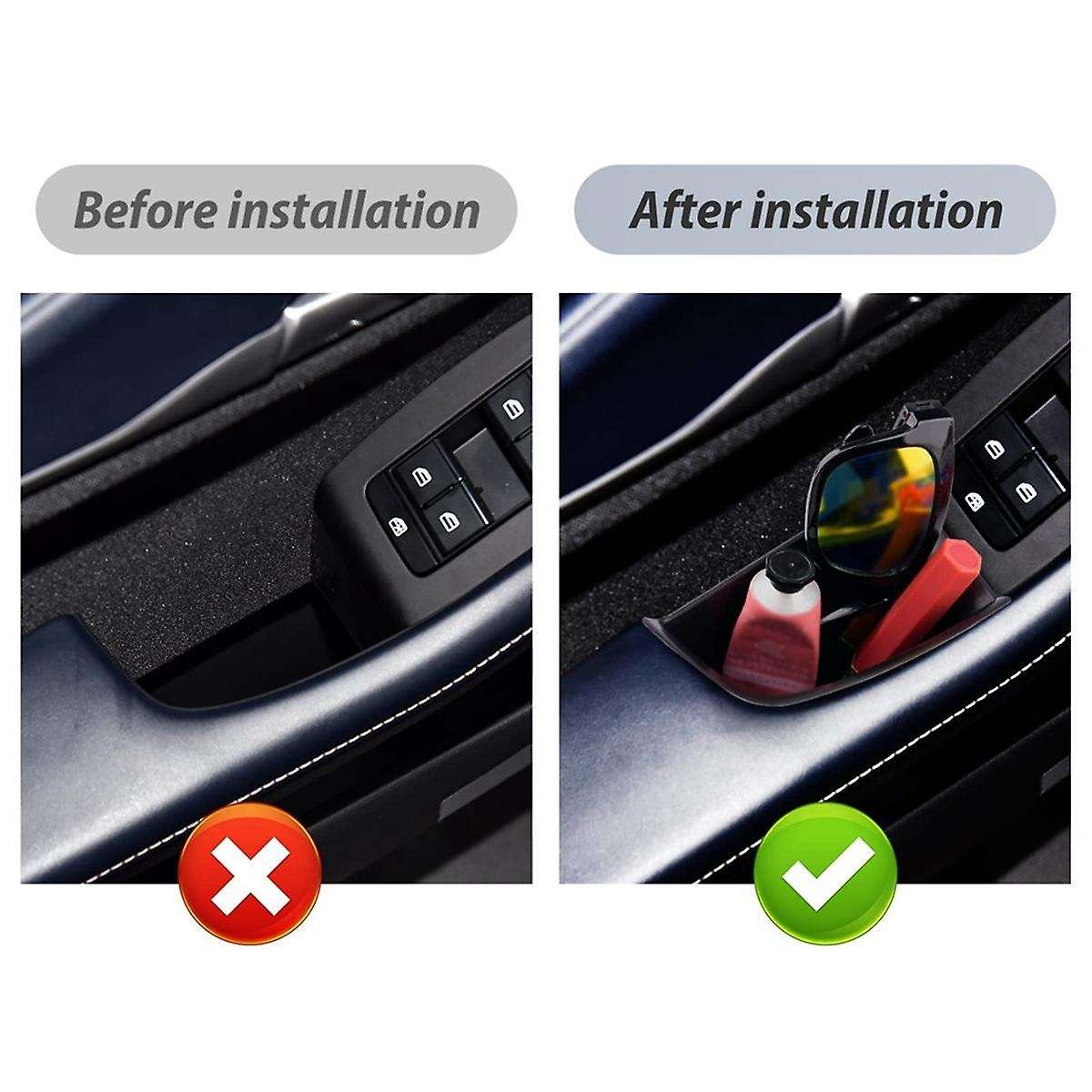 Car Door Side Storage Box for -30 2020-2024 LHD Door Handle Organizer Accessories,Front Door