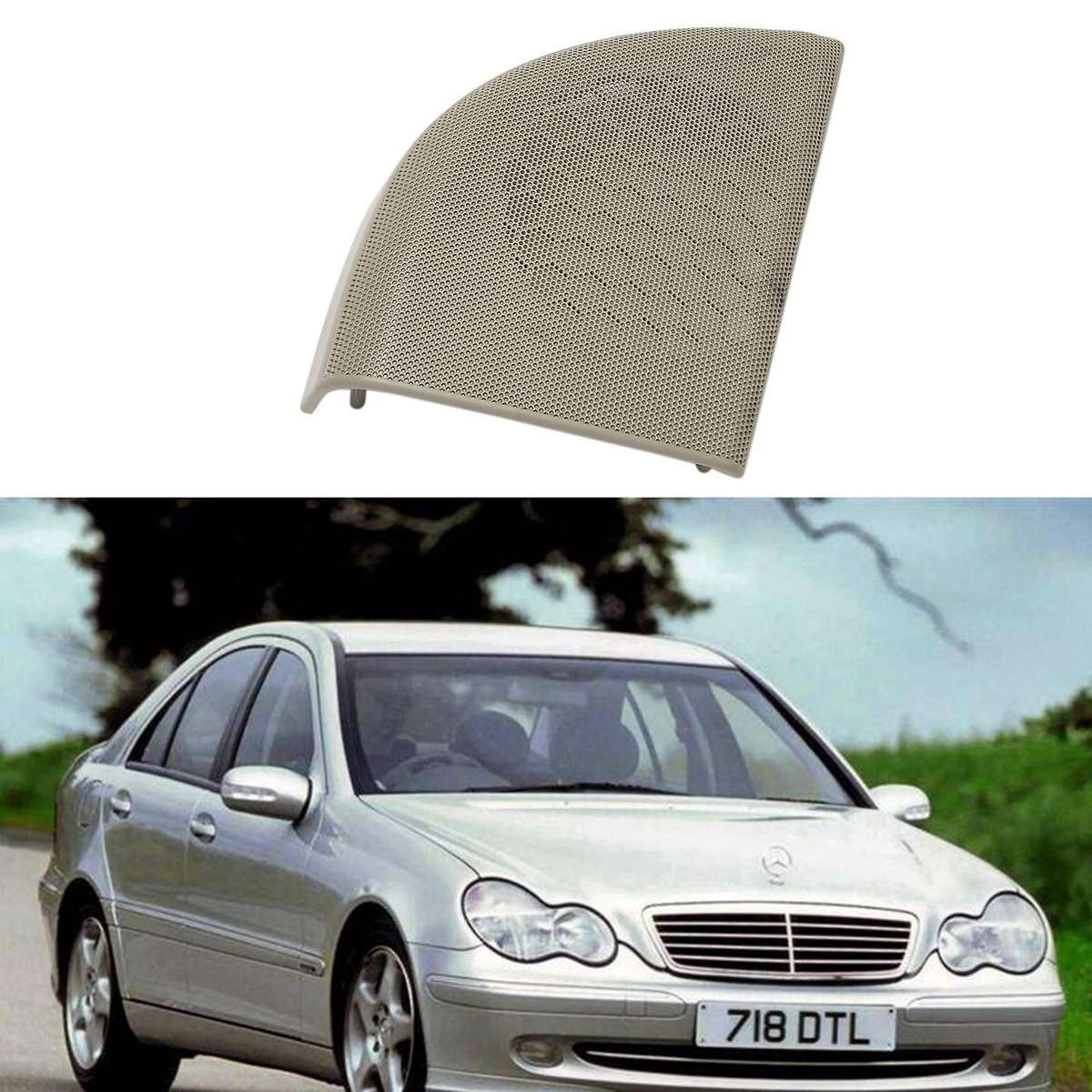 Car Door Speaker Cover Trim Speaker Grille A20372703887E94 for - -Class W203 Rear Left Gray