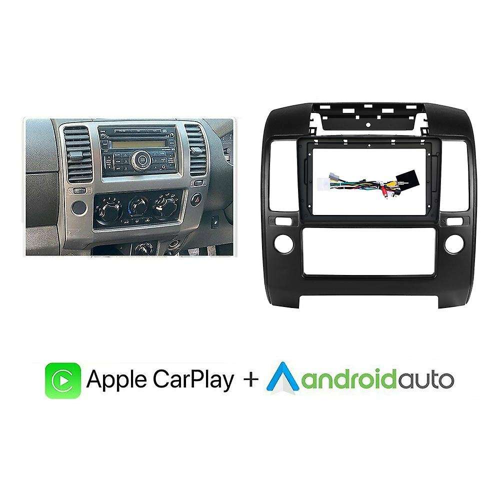 Car DVD Frame Audio Fitting Adaptor Dash Trim Kits Fascia Panel 9 Inch for Navara D40 05-14 2 Din Ra