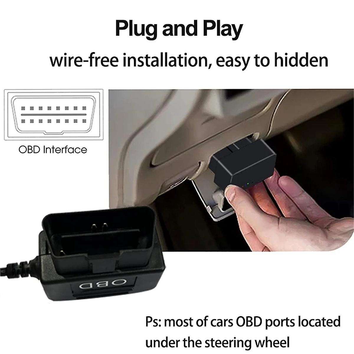 Car DVR Hardwire Kit for Low Vol Protection 5V 3A USB Port Car Charge Cable OBD Dashcam 24H Parking