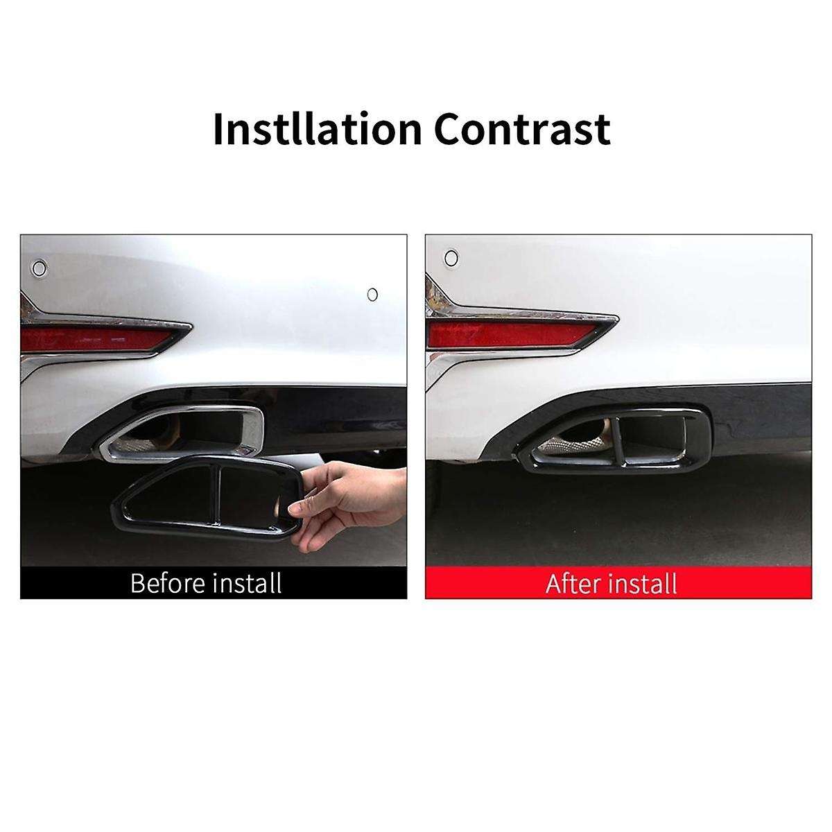 Car Exhaust Muffler Pipe Tip Cover Decorative Trim for 3 Series G20 G28 2020-2022 Stainless Steel
