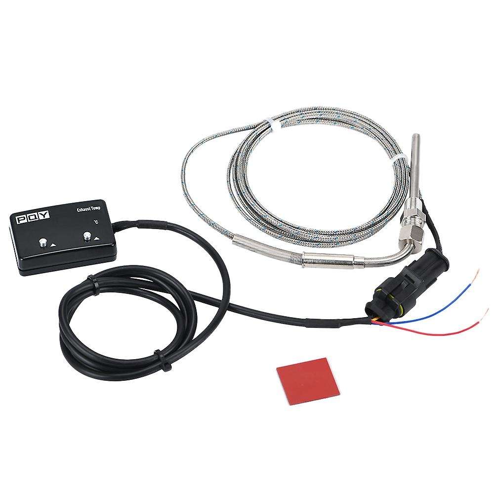 Car Exhaust Temp Gauge Exhaust Gas Meter Digital with Sensor EXT Temperature Meter Turbo for 4WD Pat