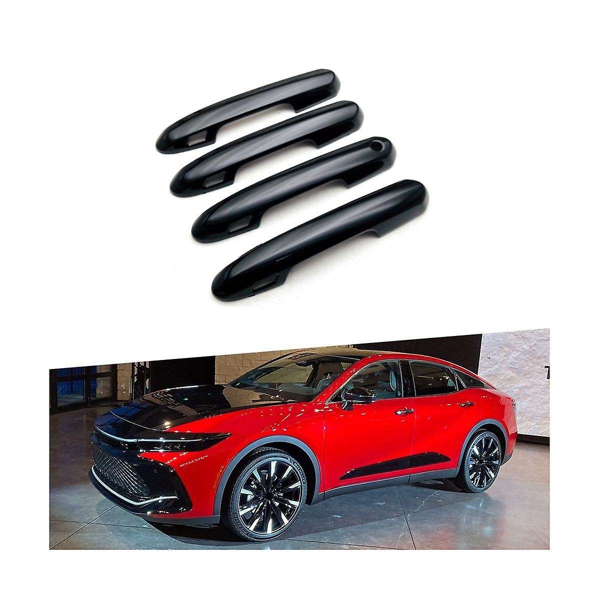 Car Exterior Door Handle Cover Trim Stickers for Crown Crossover 2023 Accessories - Black