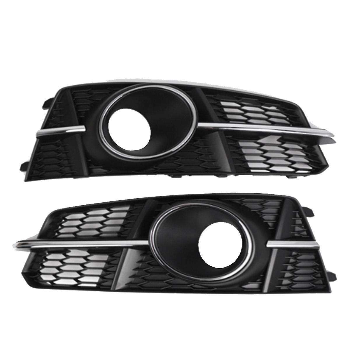 Car Fog Light Grill Lamps Cover with Hole for A6 C7 2016-2018 4g0807681ag 4g0807682ag