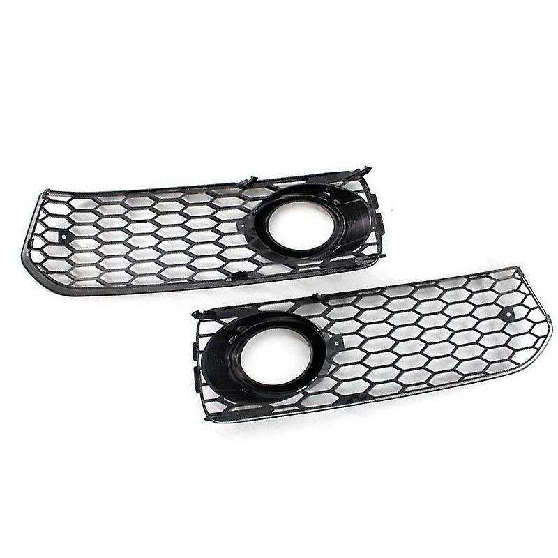 Car Front Bumper Fog Lights Honeycomb Mesh Hexagonal Front Ventilation Grille for A5 RS5 2008-2012