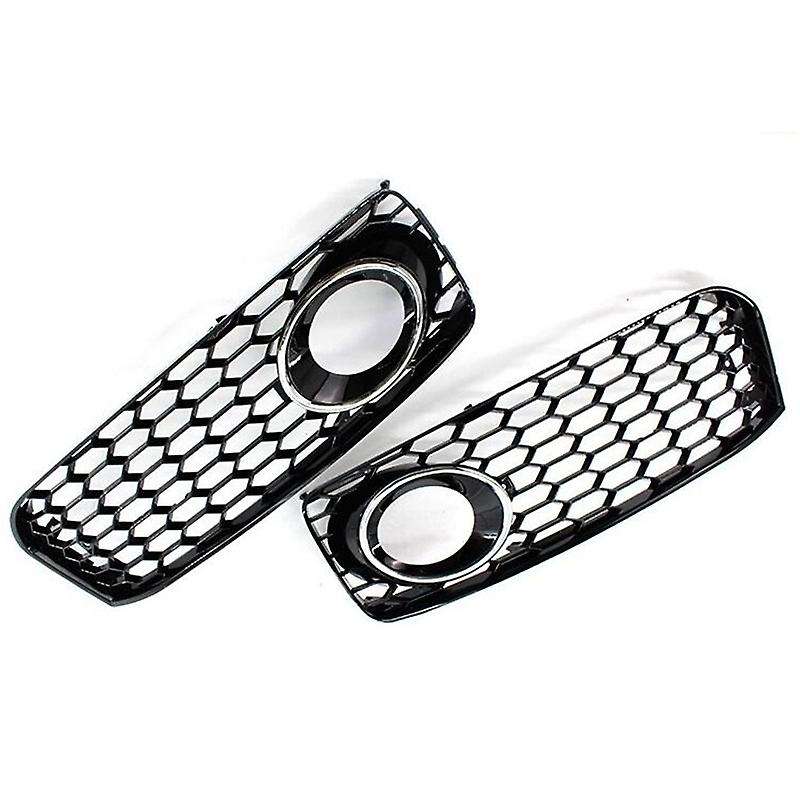 Car Front Bumper Fog Lights Honeycomb Mesh Hexagonal Front Ventilation Grille for A5 RS5 2008-2012