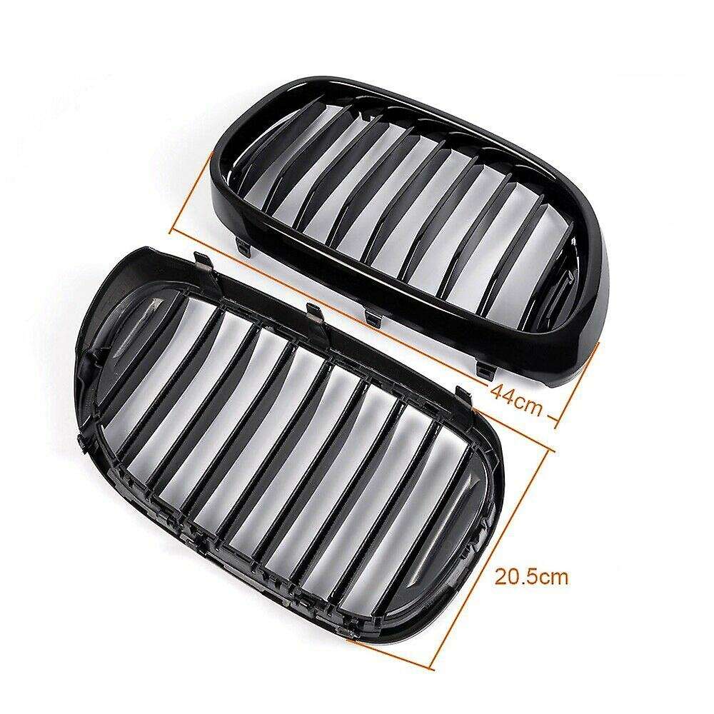 Car Front Bumper Kidney Grille Glossy Black for 7 Series G11 G12 2017-
