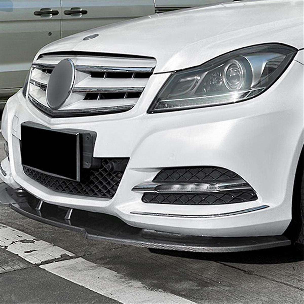 Car Front Bumper Splitter Lip Diffuser Spoiler Cover Guard for C-class W204 2011-2014 Carbon Fiber P