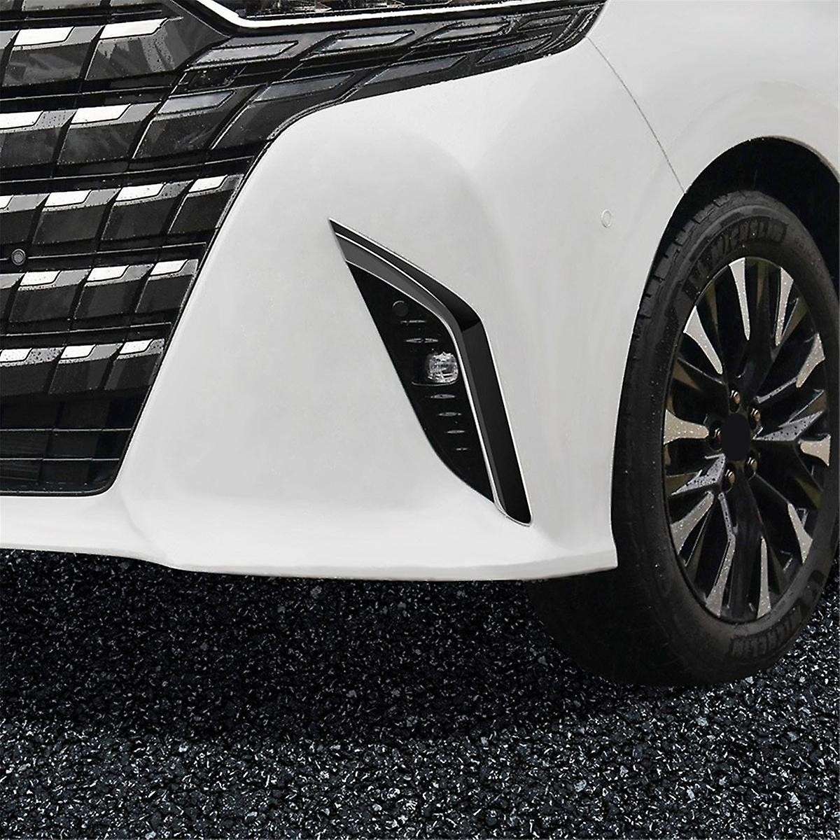 Car Front Bumper Splitter Spoiler Decorative Trims Fog Light Canard for Alphard 40 Series 2023+ Glo