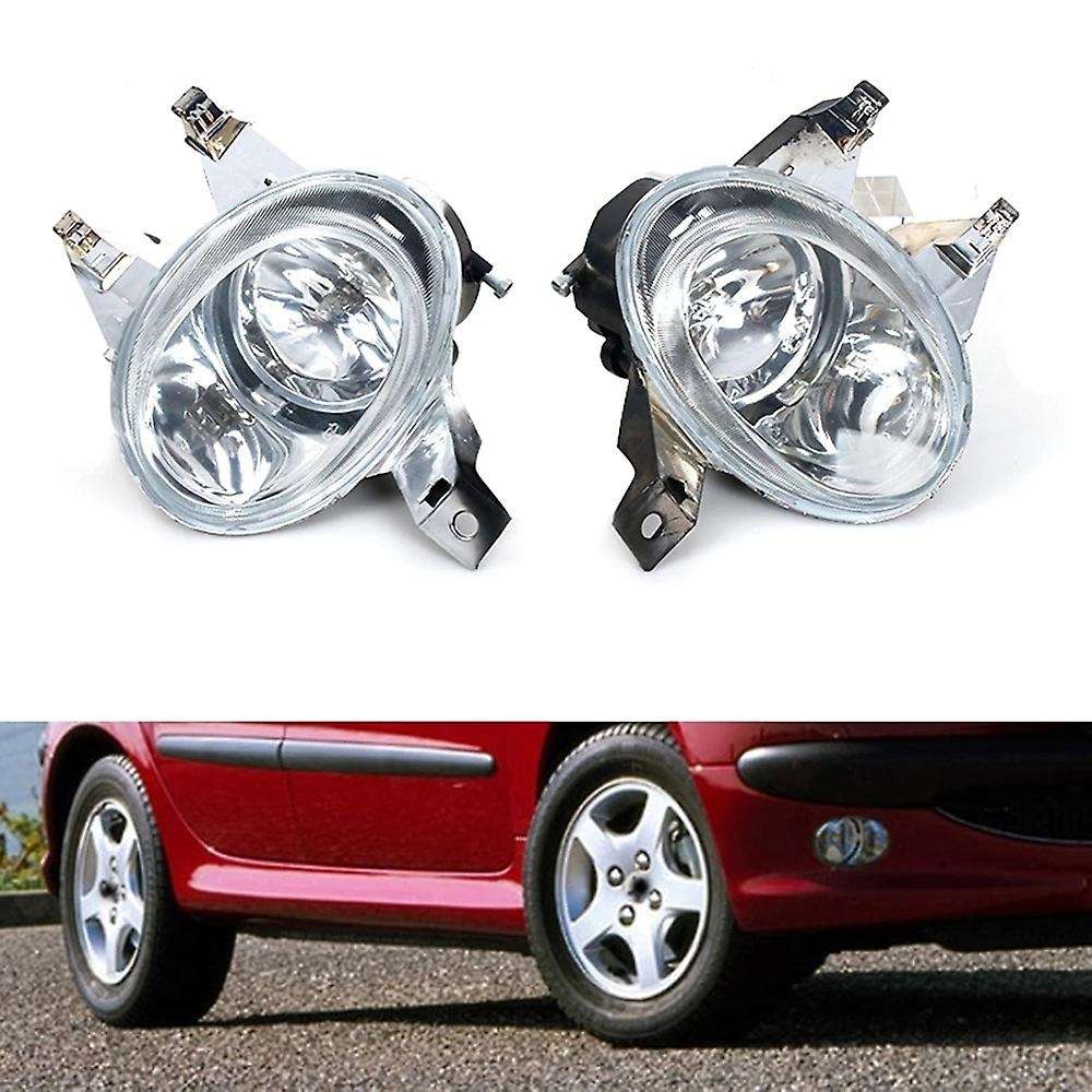 Car Front Fog Lamp Fog Light Front Bumper Lamp Reflector Light Driving Anti Fog Light for 206 2005-