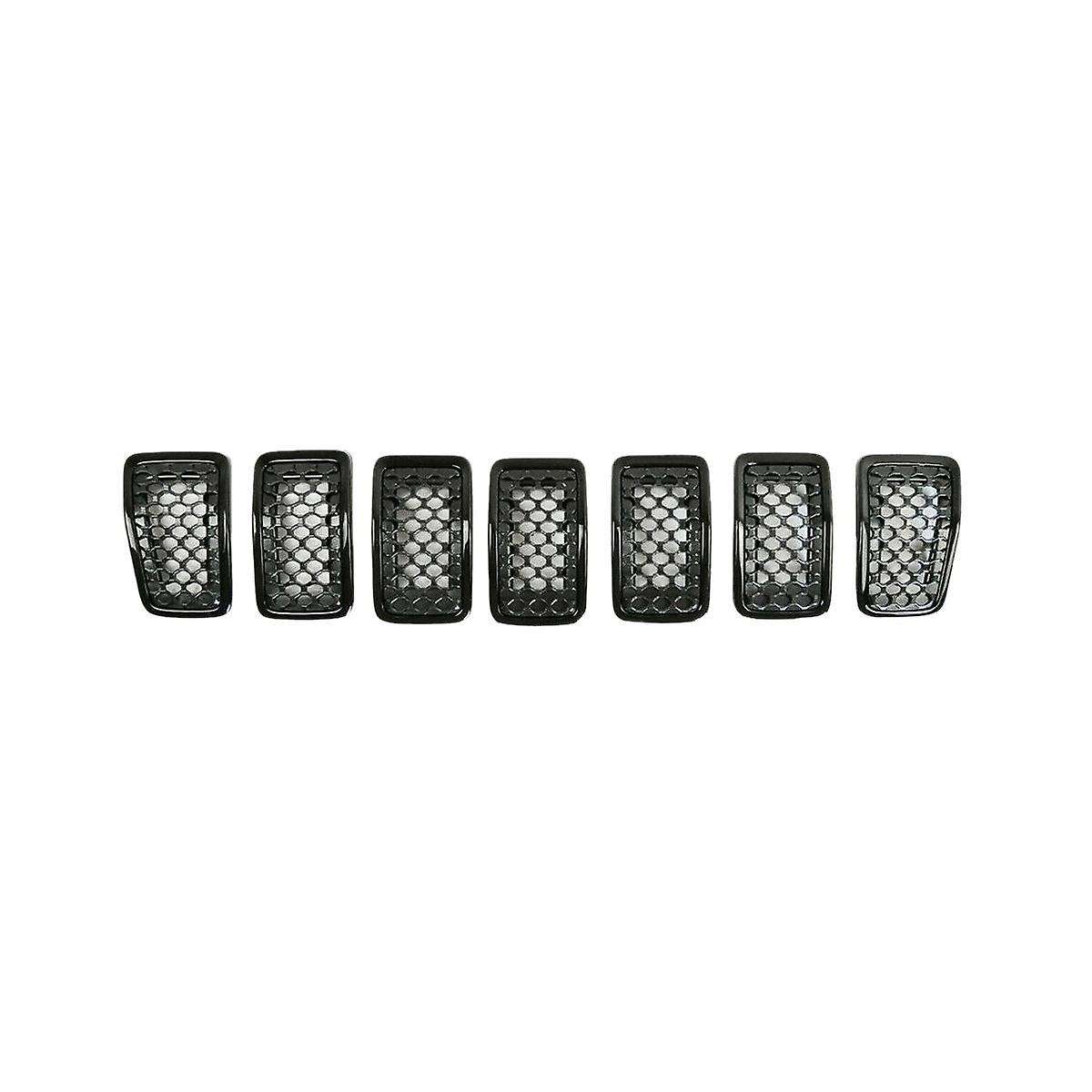 Car Front Mesh Racing Grills for 2019-2022 Bright Black Exterior Honey Racing Grille