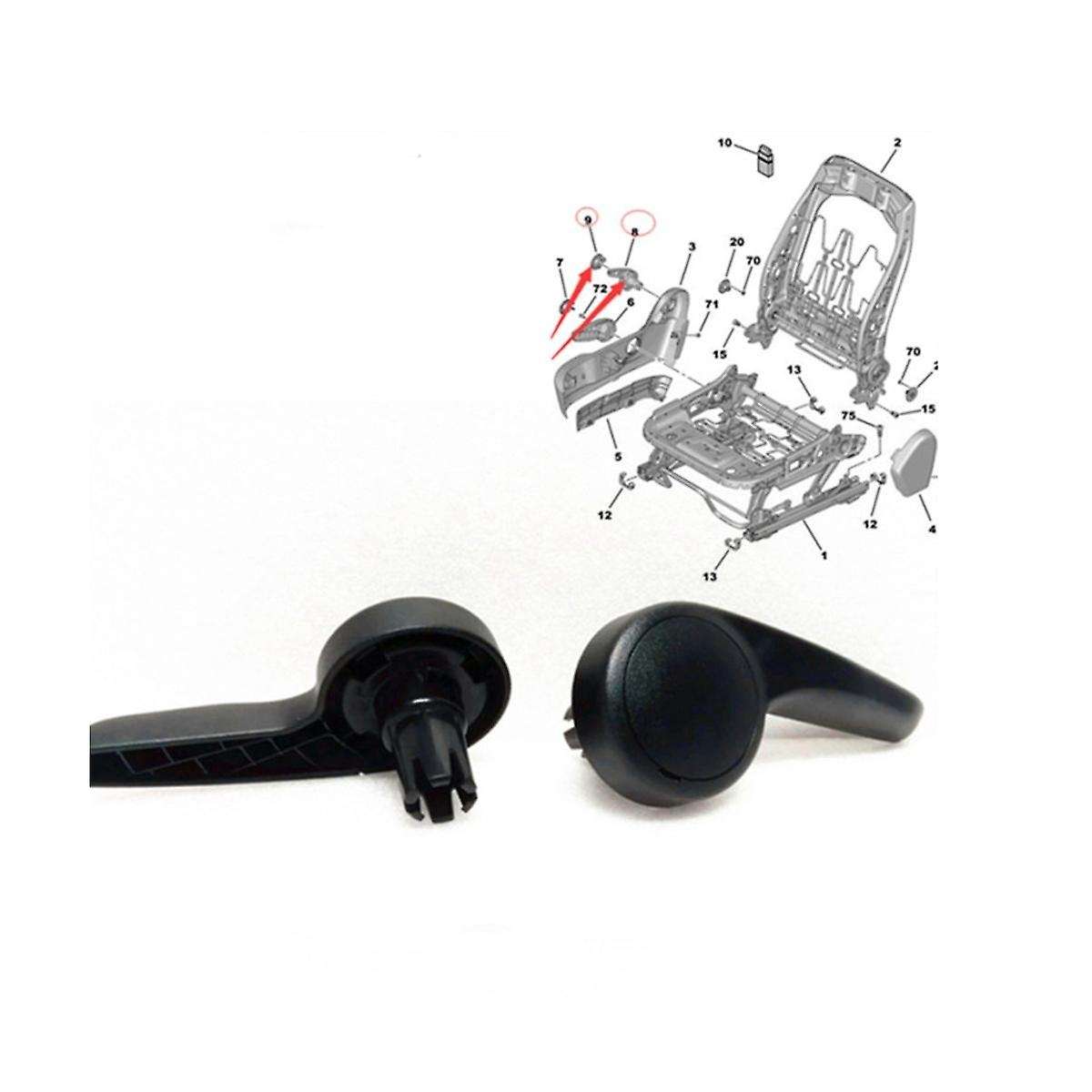 Car Front Right Adjustment Switch Adjusting Handle Car Backrest Adjuster for 3008