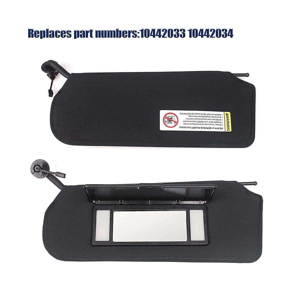 Car Front Sunvisor Visors with Mirrors & Led Lights for Corvette C5 1997-2004 10442033 10442034