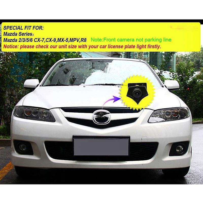 Car Front View Logo Embedded Camera for 2/3/5/6 -7 -9 MX-5 MPV R8 with CCD Waterproof IP67 Wide Degr