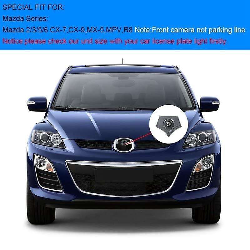 Car Front View Logo Embedded Camera for 2/3/5/6 -7 -9 MX-5 MPV R8 with CCD Waterproof IP67 Wide Degr
